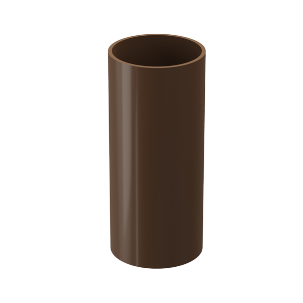 Труба водосточная 1 м Standard, светло-коричневый - 1